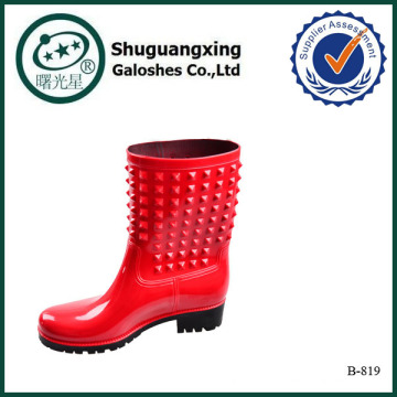 bota chuva wellington bota chuva de borracha de cano alto B-819